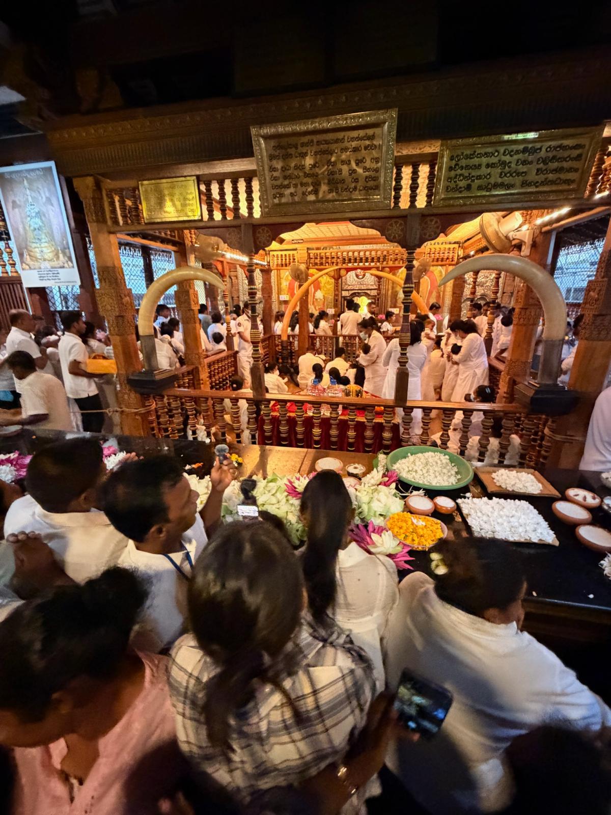 Temple of the Sacred Tooth Relic ceremony in Kandy Sri Lanka