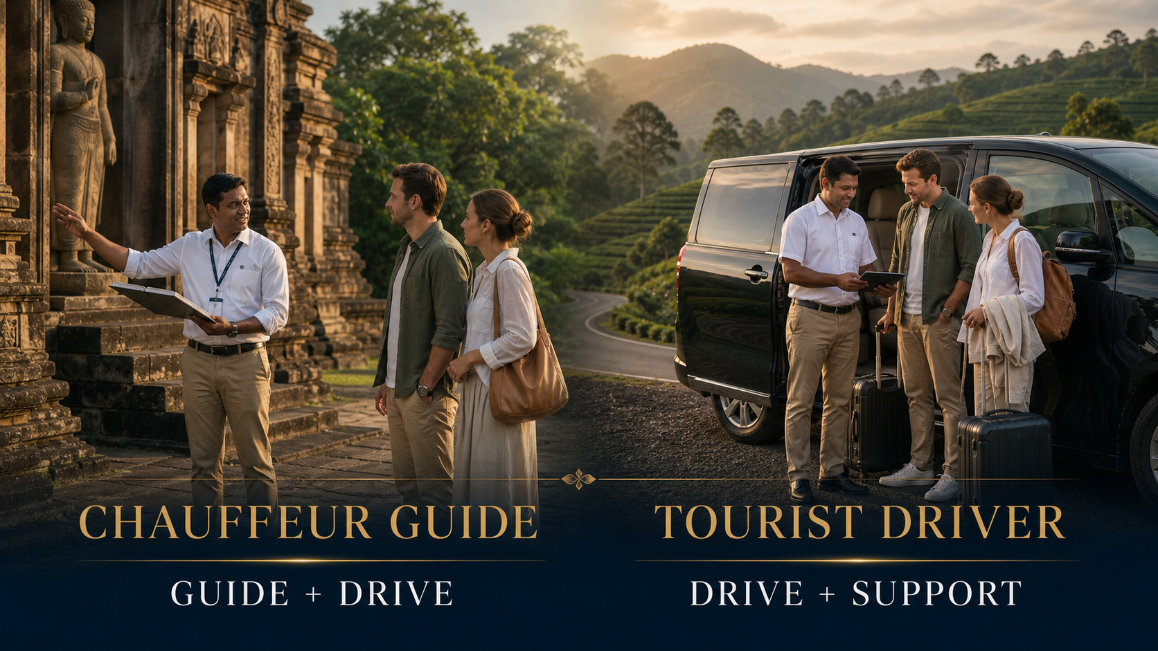 Chauffeur guide versus tourist driver roles in Sri Lanka