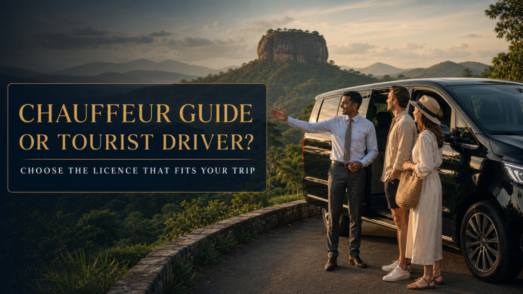 Sri Lanka chauffeur guide and tourist driver comparison for a private trip